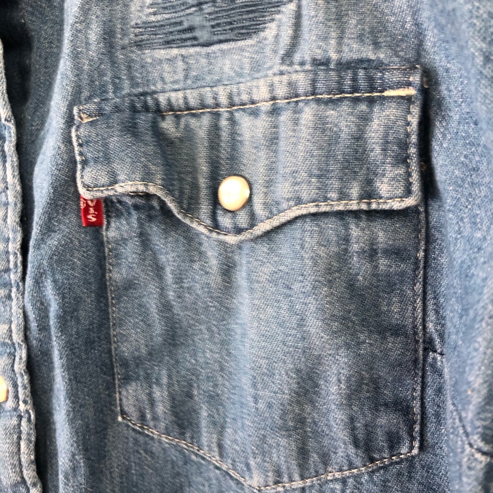 Levi's Western Pearl Snap short sleeve denim shirt - Picture 10 of 12